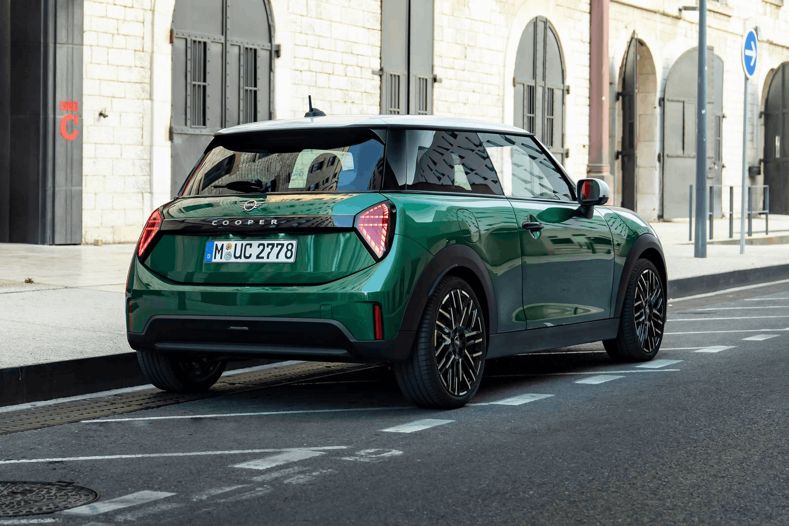 2026 Mini Cooper green exterior back
