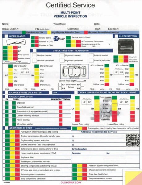 GM multi point inspection overview